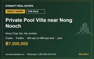 Na Jomtien 5-Bed Private Pool Villa for Sale near Nong Nooch