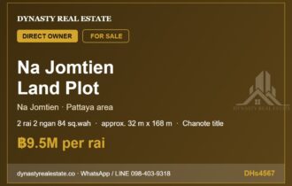 Na Jomtien Land Plot 2 Rai 2 Ngan 84 Sq.Wah for Sale