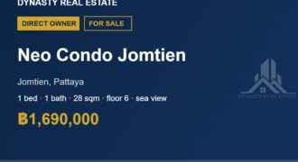 Neo condo jomtien 1-bed corner sea view condo for sale