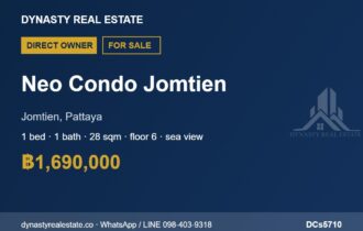 Neo Condo Jomtien 1-Bed Corner Sea View Condo for Sale