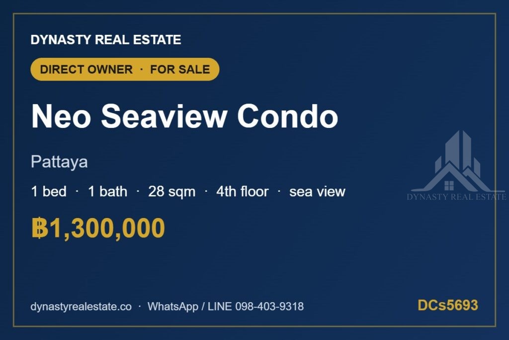 Neo seaview condo pattaya 1-bed sea view condo for sale