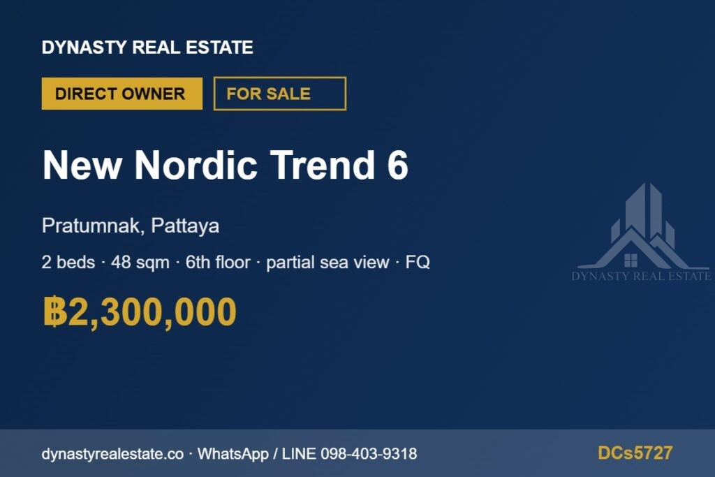 New nordic trend 6 pratumnak 2-bed condo for sale