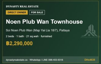 Noen Plub Wan 2-Bed Townhouse for Sale, Pattaya
