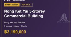 Nong Ket Yai 3-Storey Commercial Building for Sale, Pattaya