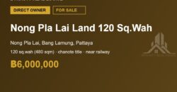Nong Pla Lai 120 Sq.Wah Land for Sale, Bang Lamung
