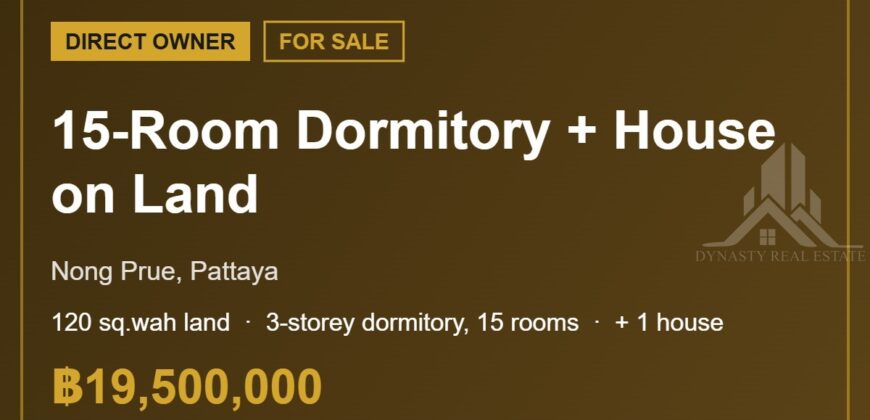 Nong Prue 15-Room Dormitory + House on Land for Sale