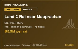 Nong Prue 3 Rai Land for Sale near Mabprachan Lake