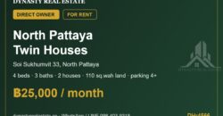 North Pattaya 4-Bed Twin Houses for Rent, Sukhumvit Soi 33