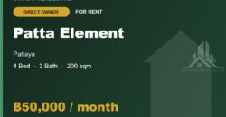 Patta Element 4-Bed House for Rent in Pattaya Patta Element 4-Bed House for Rent in Pattaya
