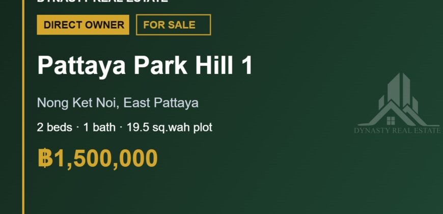 Pattaya Park Hill 1 2-Bed Townhouse for Sale, Nong Ket Noi