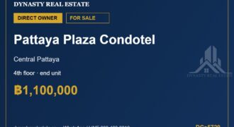 Pattaya plaza condotel end-unit condo for sale, central pattaya