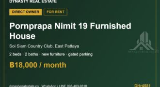 Pornprapa nimit 19 furnished 2-bed house for rent, pattaya