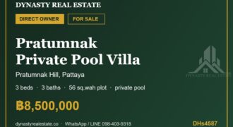 Pratumnak 3-bed pool villa for sale, pattaya