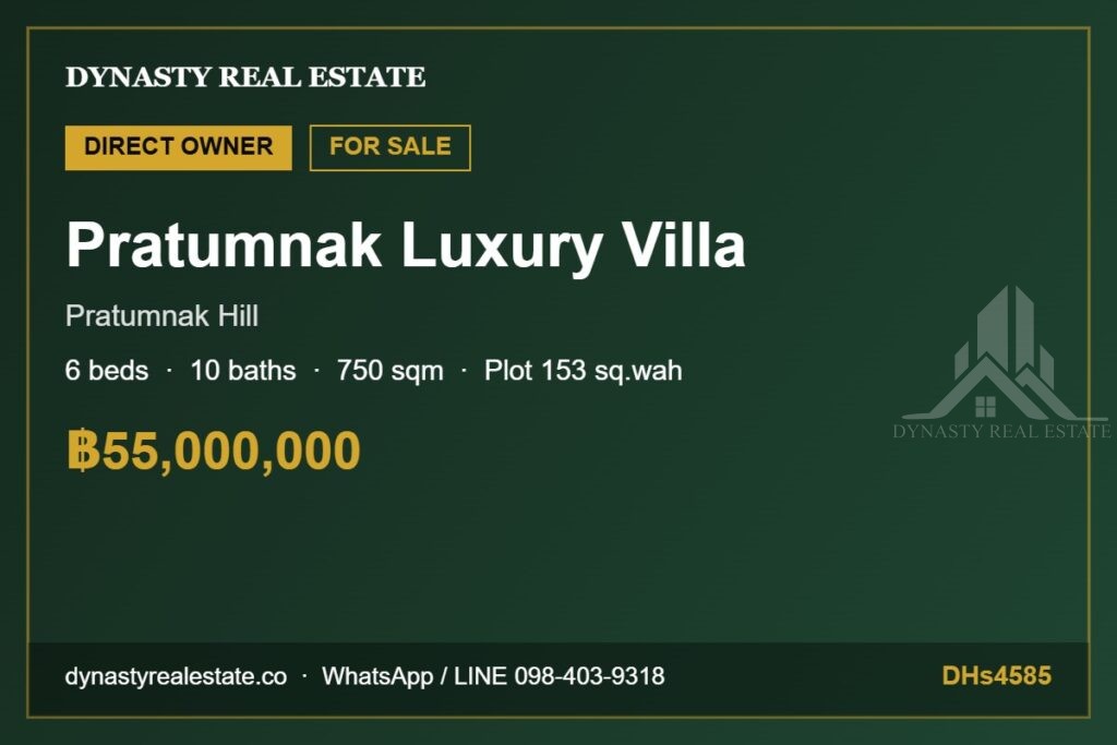 Pratumnak 6-bed luxury villa near the beach for sale