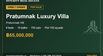 Pratumnak 6-bed luxury villa near the beach for sale
