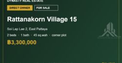Rattanakorn Village 15 2-Bed Corner House for Sale, Pattaya