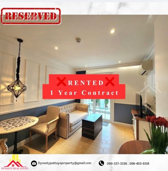 Seven sea2 with a 1-year lease – rented by dynasty real estate pattaya