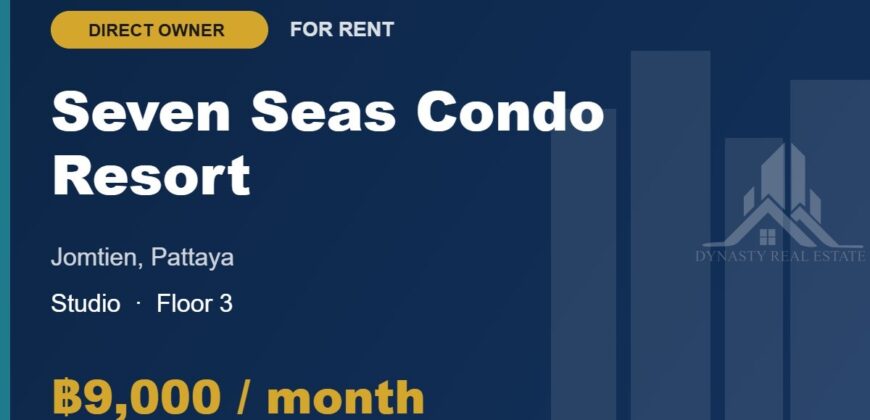 Seven Seas Condo Resort Jomtien Studio for Rent