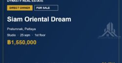 Siam Oriental Dream Pratumnak Studio Condo for Sale