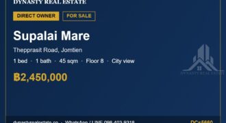 Supalai mare pattaya 1-bed condo for sale, 8th floor