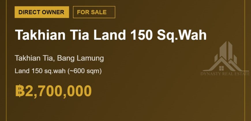 Land For Sale In East Pattaya