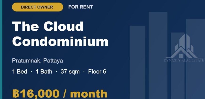 The Cloud Pratumnak 1-Bed Sea View Condo for Rent