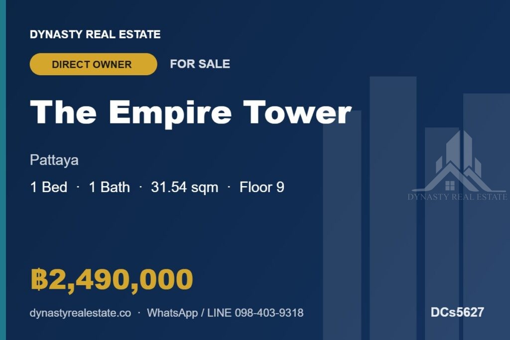The empire tower pattaya - 1-bedroom condo for sale