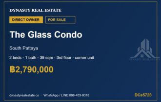 The Glass Condo South Pattaya 2-Bed Corner Condo for Sale