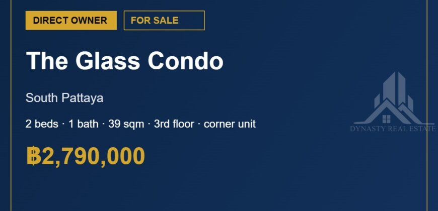 The Glass Condo South Pattaya 2-Bed Corner Condo for Sale