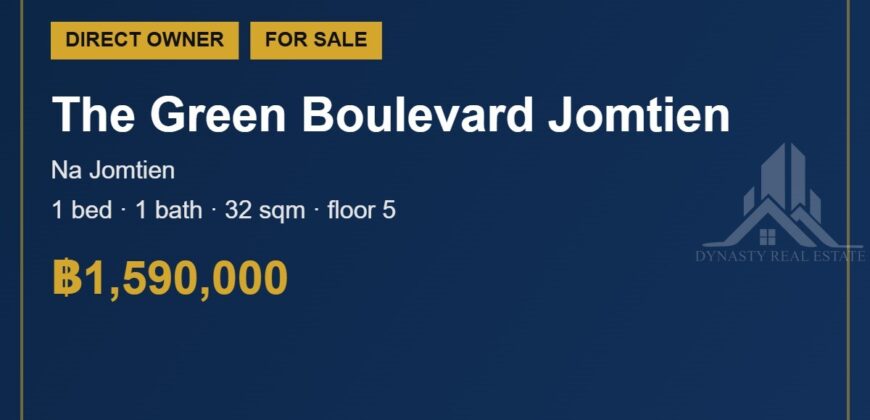 The Green Boulevard Jomtien 1-Bed Condo for Sale