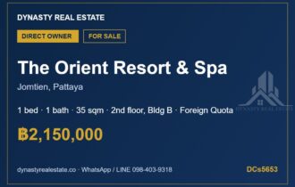 The Orient Resort & Spa Jomtien 1-Bed Condo for Sale
