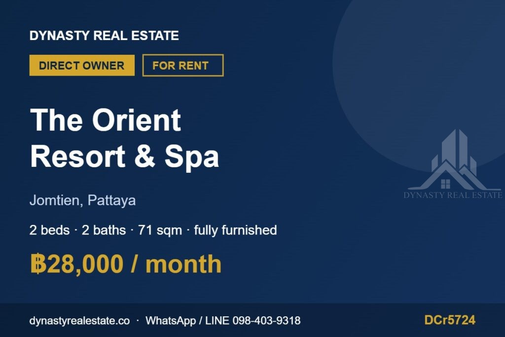The Orient Resort &Amp; Spa Jomtien 2-Bed Condo For Rent For Sale In Pattaya The orient resort & spa jomtien 2-bed condo for rent