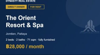 The orient resort & spa jomtien 2-bed condo for rent