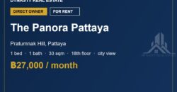 The Panora Pattaya 1-Bed Condo for Rent, Pratumnak