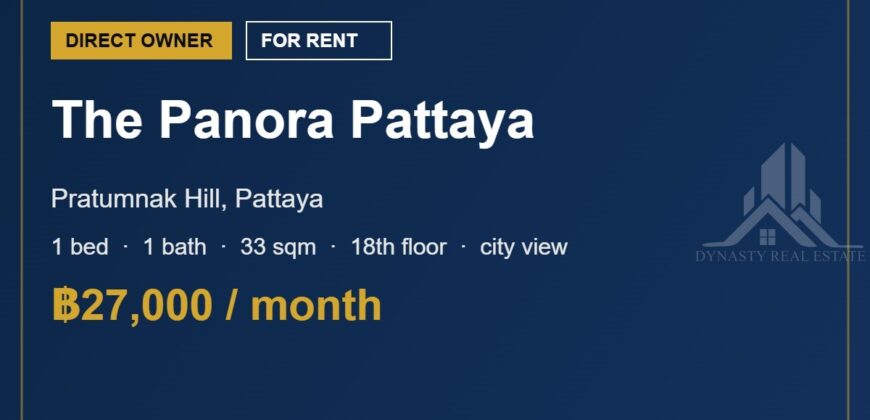 The Panora Pattaya 1-Bed Condo for Rent, Pratumnak