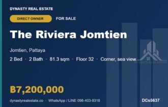 The Riviera Jomtien 2-Bed Corner Sea View Condo for Sale