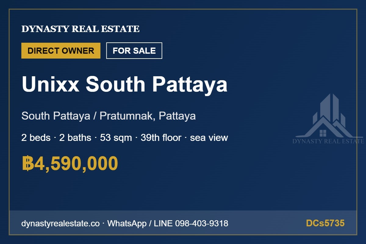 Unixx south pattaya 2-bed sea view condo for sale