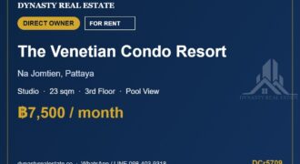 Venetian condo resort na jomtien studio for rent