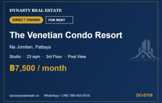 Venetian Condo Resort Na Jomtien Studio for Rent
