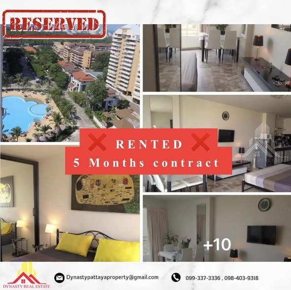 View talay1 floor15 beautiful room – rented by dynasty real estate pattaya